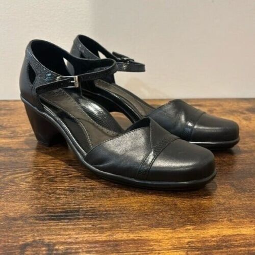 Dansko Black Leather Mary Jane Sandals size 8.5 wo