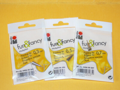 Marabu- Fun&Fancy - 3 x Malspitzen 0,3/0,5/0,7 mm - Neu&Ovp -