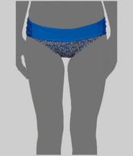 NEW 91 Prana Women's Blue Seashells Bikini Swim Bottoms Swimwear Size X-Large