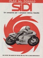 advertising Pubblicità -STIVALI MOTO SIDI J.CECOTTO '78-MOTORCYCLE BOOTS EPOCA