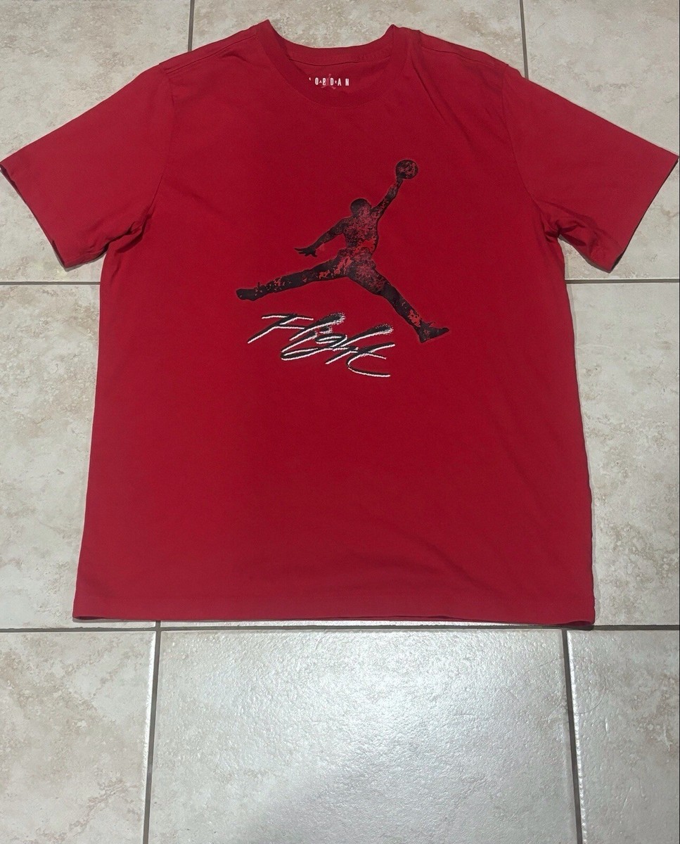 Men's Nike Air Jordan Essential Jumpman Flight Red T-Shirt Sz