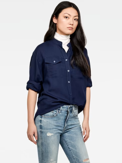 G-Star RAW Parota Shirt Womens Classic Long Sleeve Boyfriend BNWT RRP £90 Rinsed image 3