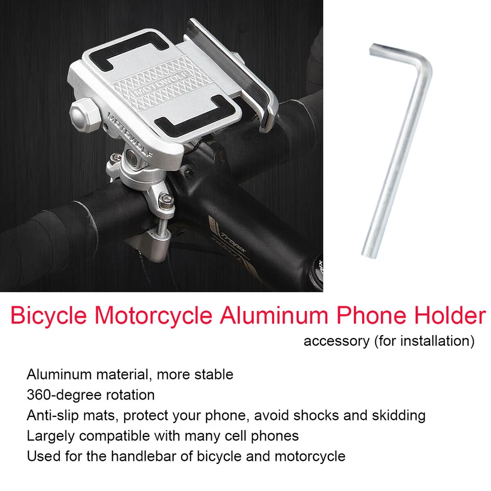 Phone Holder 360° Adjustable for Bicycle Motorcycle Mountain Bike New durable - Image 2 of 4