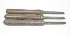 Three 12" Long Wood Lathe Turning Tools