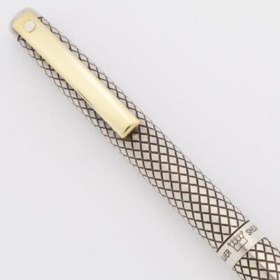 Sheaffer Silver Imperial Pencil - Sterling Diamond Grid, .9mm (New Old Stock)