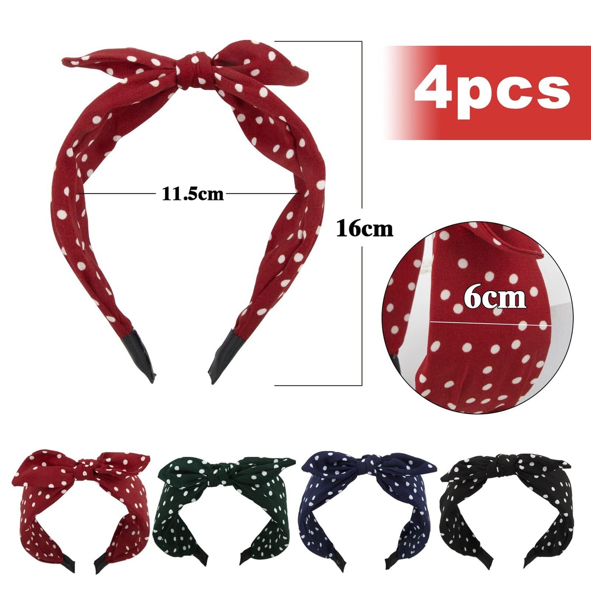 Produktbild von Stirnband Dünn Damen BELEVO Stirnband Damen Sport Haarband Damen Baumwolle 3 Stück Stirnband Wandern Damen