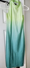 Fashion Nova Ombre Green Bodycon Tank Women's Dress S/M