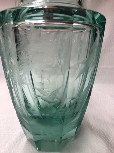 VINTAGE MOSER Crystal Vase Signed Moser Karlovy Vary Made In Czechoslovakia - Picture 7 of 24