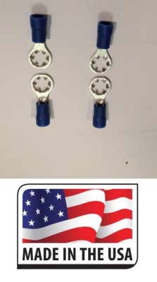 100 Cosse à œillet Isolée Bleue – 16-14 AWG, #8, Fabrication USA, Pour Câblage électrique
