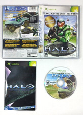 Halo Combat Evolved Platinum Hits Xbox Game Disc Case & Manual Microsoft 2004  