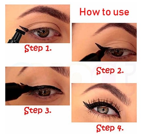 1-Pack Winged Eyeliner Stamp Kit – Waterproof Long-Lasting Liquid Eyeliner Pen - Picture 17 of 42