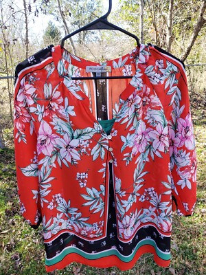 Figueroa & Flower 2 piece blouse petite medium