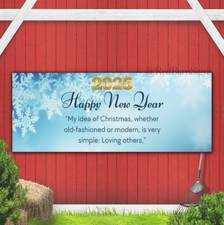 Happy New Year 045 indoor outdoor banner sign