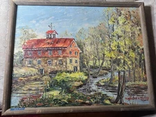 Marilyn H Dwyer (1931-2001) "The Old Mill" Oil Painting - Signed And Framed