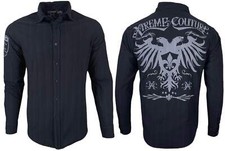 Xtreme Couture by Affliction Men's Button Down Shirt Rain