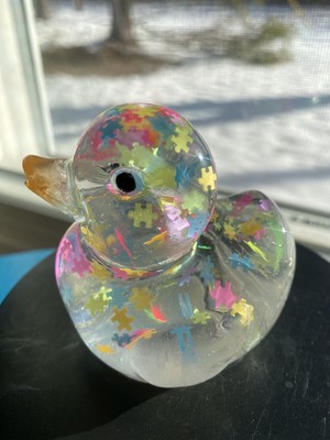 Autism Duck, Puzzle Piece Duck, Autism Awareness, Puzzle, Duck Gift, Gift Box