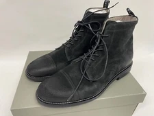 All Saints Mens Harland BLACK SUEDE Cap Toe Leather Boots New Choose Size