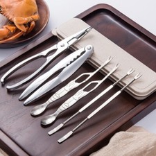 Stainless Steel Seafood Tool Set Crab Clamp Lobster Crab Cracker Shrimp Fork Set