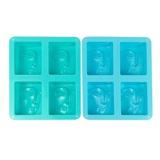 4 Holes Buddhas Portrait Silicone Molds DIY Molds Human Face Soap Mould