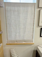 Belgian Linen Roman Shades - 2- Size 35 wide x 45 long 1- Size 24 wide x 36 long