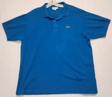 Lacoste Polo Alligator Classic Fit Teal Blue FR 7 XXL XL Preppy See Description