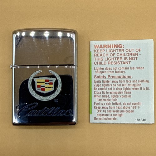 2008 Zippo Lighter Cadillac Emblem Polished Chrome Bradford USA New READ!