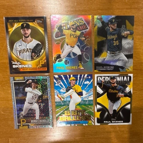 Topps Rookie MLB Card Lot 2025-26 (6) Paul Skenes Bubba Chandler Pirates