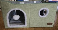 Bedsure Cat Beds for Indoor Cats - Large Cat Cave for Pet Cat House with Fluf...