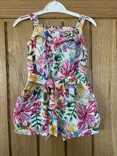 Monsoon Girls floral playsuit romper age 6 - 9 months - (6-12) Excellent con