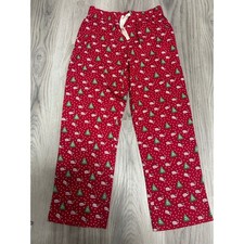 Vineyard Vines kids Santa Whale Flannel Loungewear Pant Cotton M Red Christmas