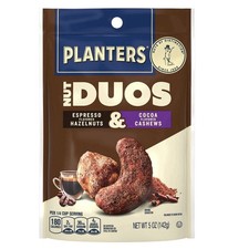 Planters Nut Duos Espresso Hazelnut & Cocoa Cashew Mixes Nuts, 5oz, Resealable
