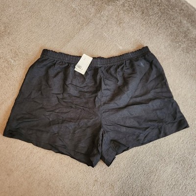 H&M Shorts Women's Size 3XL  Black Linen Elastic Waist Stretch Athleisure Casual