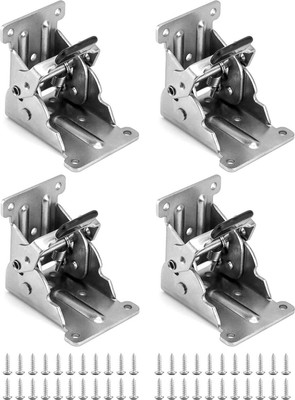 4 Stück Faltschloss Verlängerung Selbstsichernd Faltbar Scharnier Hardware für Tisch Bett