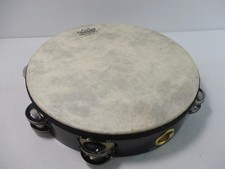 Remo Fiberskyn Tambourine 10" X3/4" Double Row 8 Jingle Set Drum Hand Percussion