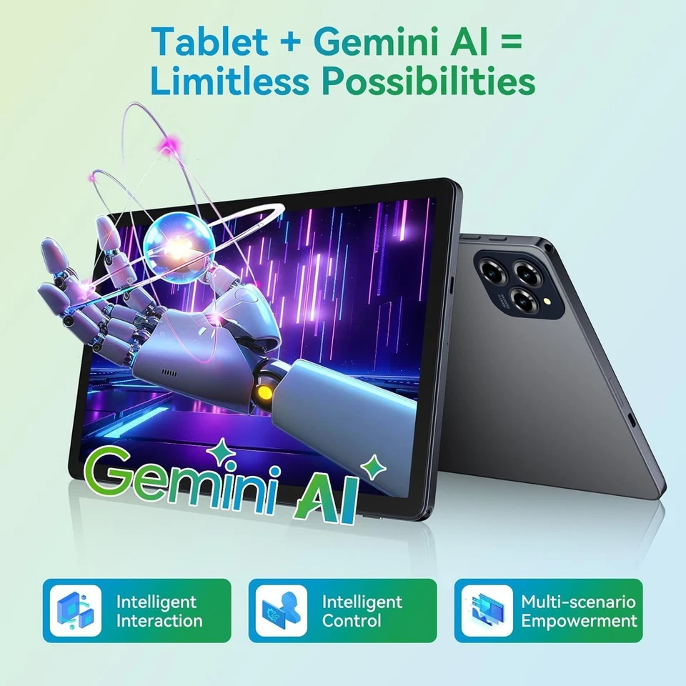 KINGRID W90 Tablet 10 inch,Android 15 Tablet–Gemini AI,24GB RAM+256GB ROM+2TB - Image 3 of 4