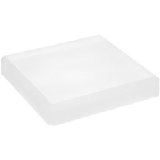Plymor Frosted Acrylic Square Beveled Display Base, 6" W x 6" D x 1" H