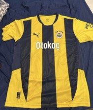 PUMA Fenerbahce Home Football Shirt Yellow/Navy Short Sleeve Adults XL