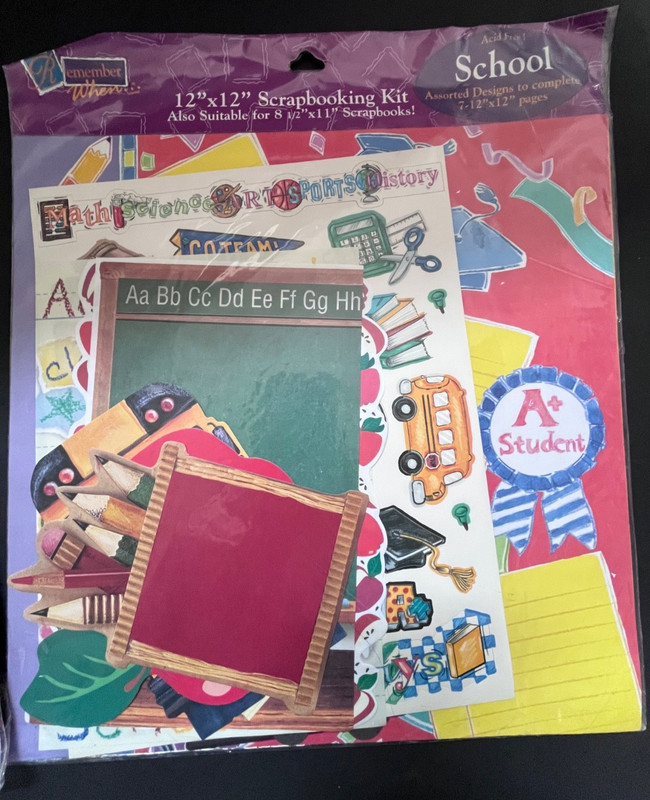 REMEMBER WHEN by Colorbok SCHOOL DAYS SCRAPBOOKING  KIT NEW IN PACKAGE ACID FREE