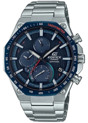 Casio EQB-1100XYDB-2AJF JDM EDIFICE Bluetooth Solar Blue Dial Octagon Bezel SS