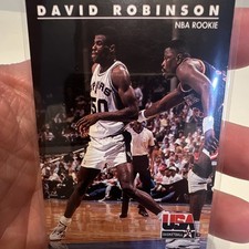 SkyBox 1992 USA David Robinson #74 Rookie San Antonio Spurs NBA Card. rookie card picture