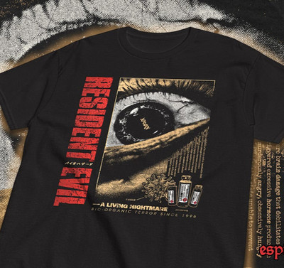 Resident Evil 1996 Umbrella Corp T-Shirt Horror Game Tee S-5XL