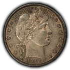 1912-D 50c Barber Silver Half Dollar - Deep Patina - AU - SKU-B5378