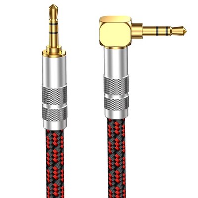 3.5mm Aux Cord 2.5ft/0.75m,Audiophile Stereo Audio Cable Braided Gold-Plated ...