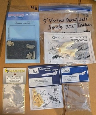 5 Various Detail Sets Saab J35 Draken Upgrade/conversion Kit 1/72