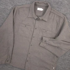 Onia Essential Heavy Weight Overshirt Mens XXL Wool Blend Pocket Flannel Shacket