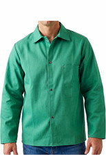 Steiner W1016 Men's Welding Work Shirt Jacket Cotton Canvas Green Size L