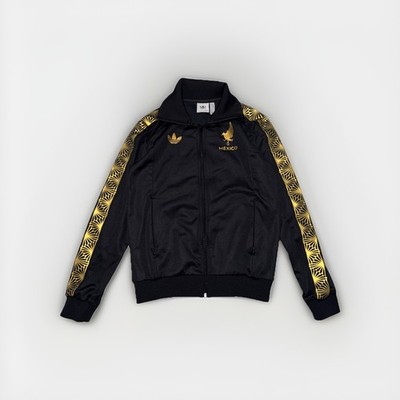 Men's Adidas Originals Black & Gold Mexico National Team Track Top