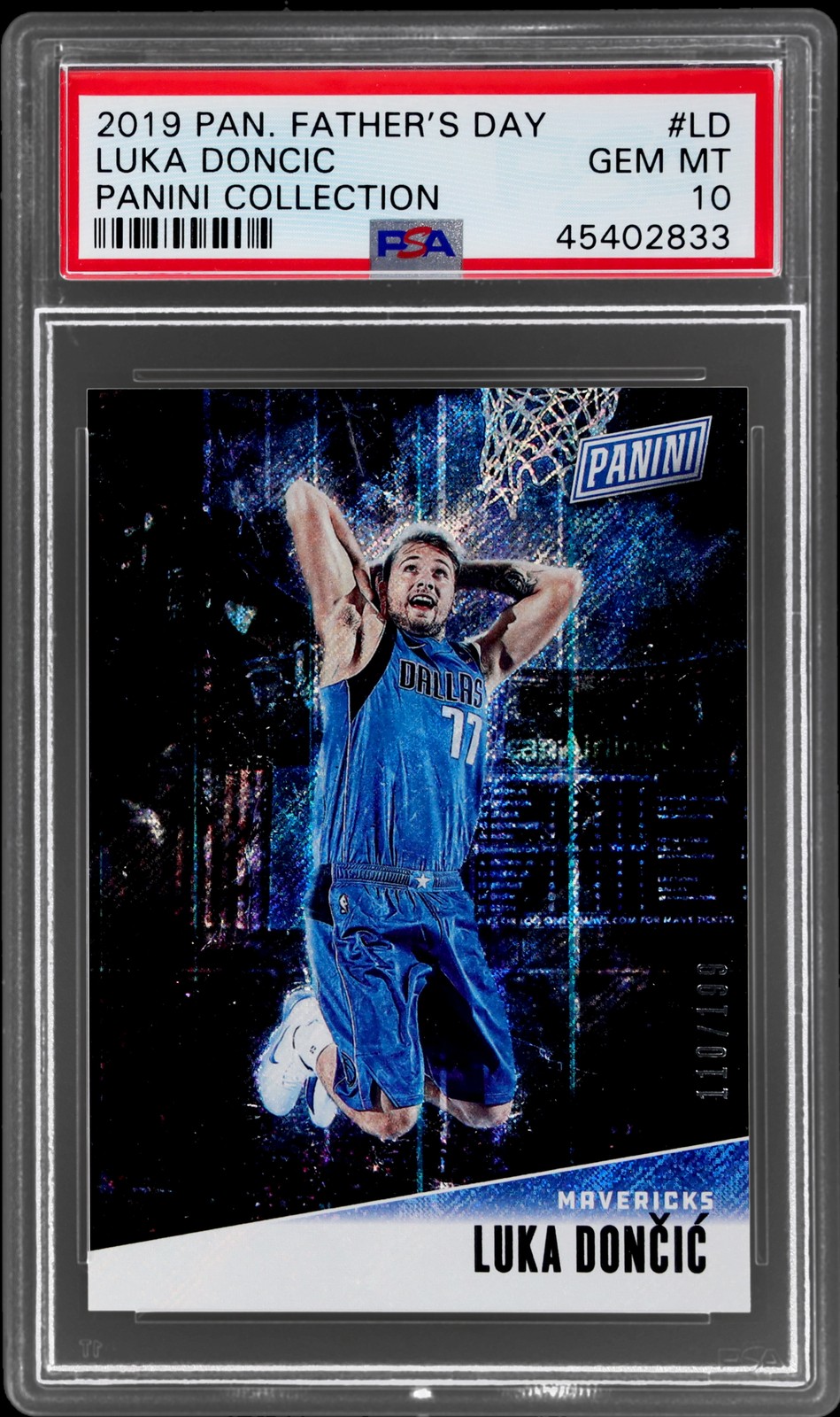2019-20 Panini Father's Day Luka Doncic #LD PSA 10 Panini Collection 110/199