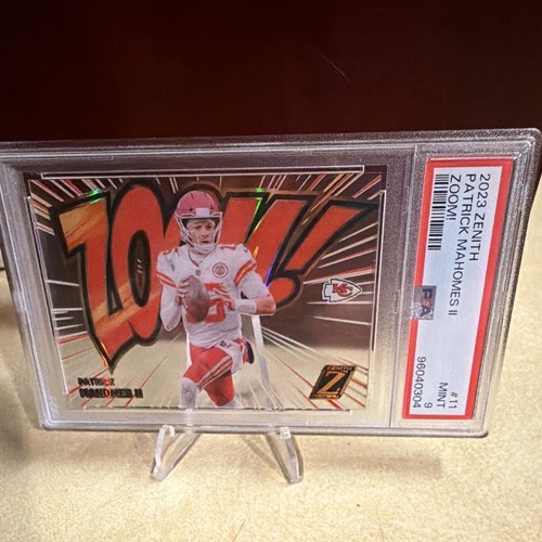 Panini Zenith 2023 Patrick Mahomes II Chiefs Zoom! Insert #11 PSA 9