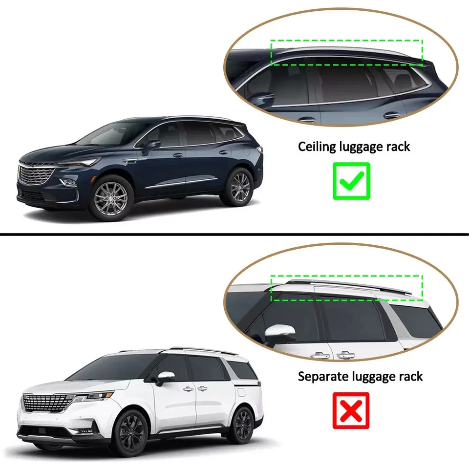 2PCS Crossbar Fit For INFINITI QX50 2014-2018 Roof Rack Cargo Bar Luggage Black - Image 3 of 4